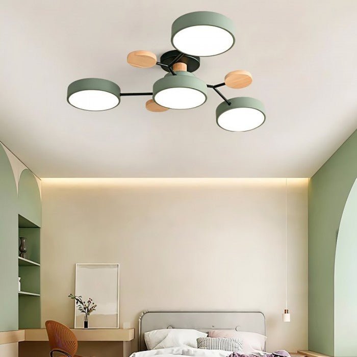 Contemporary branching ceiling lamp with integrated LEDs, perfect for modern homes.