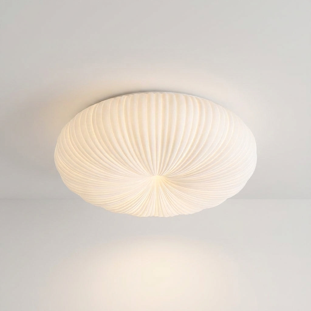 Sleek modern flush mount LED ceiling light, energy-saving design for contemporary home decor, perfect for bedrooms.