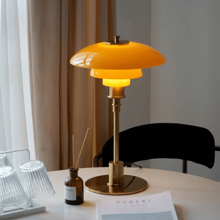 Scandinavian modern dimmable LED desk lamp for contemporary home decor.