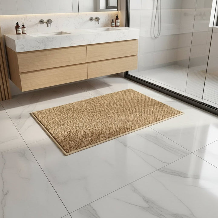 Home decor geometric doormat, absorbent floor mat for stylish entryway moisture control. Indoor & outdoor use.