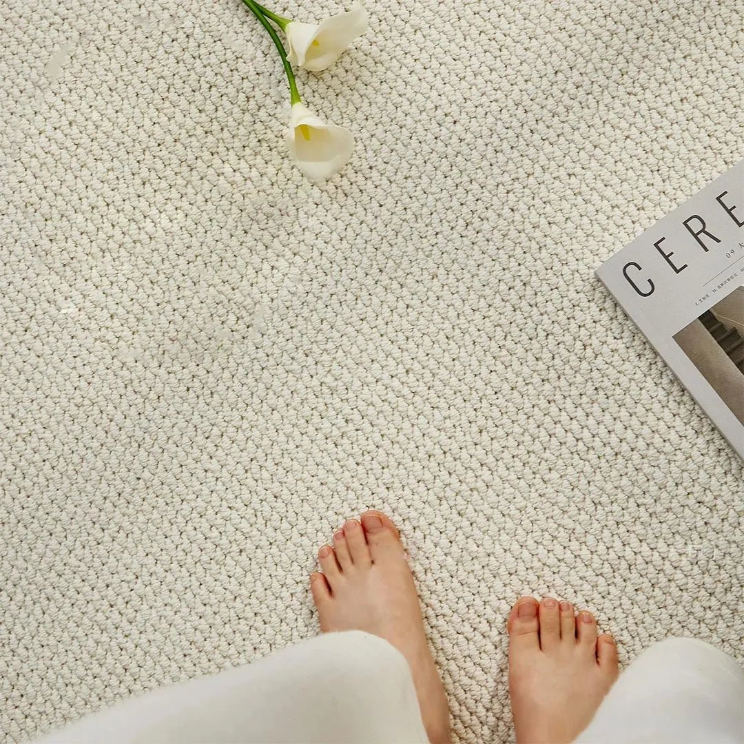 Durable geometric doormat for entryways, traps dirt & absorbs moisture. Ideal indoor/outdoor modern floor mat.