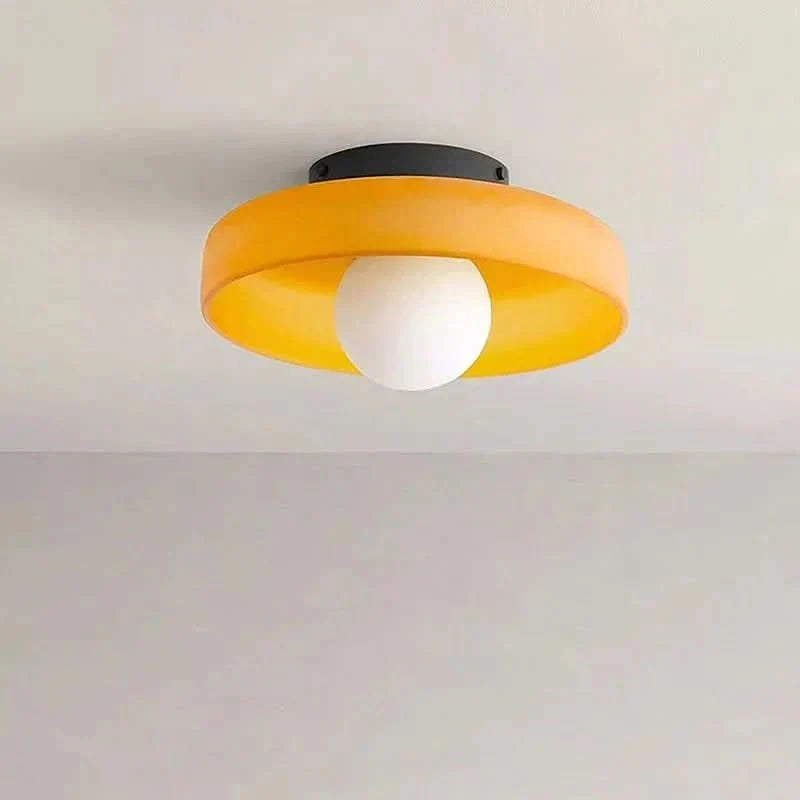 Elegant modern glass ceiling lamp, perfect for sophisticated room lighting.