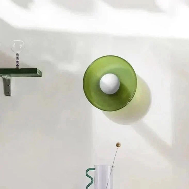 Contemporary glass ceiling light, stylish fixture for modern home decor.