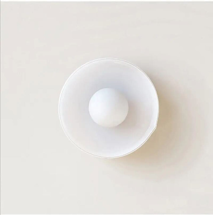 Minimalist modern glass ceiling lamp, elegant Nordic lighting for home interiors.