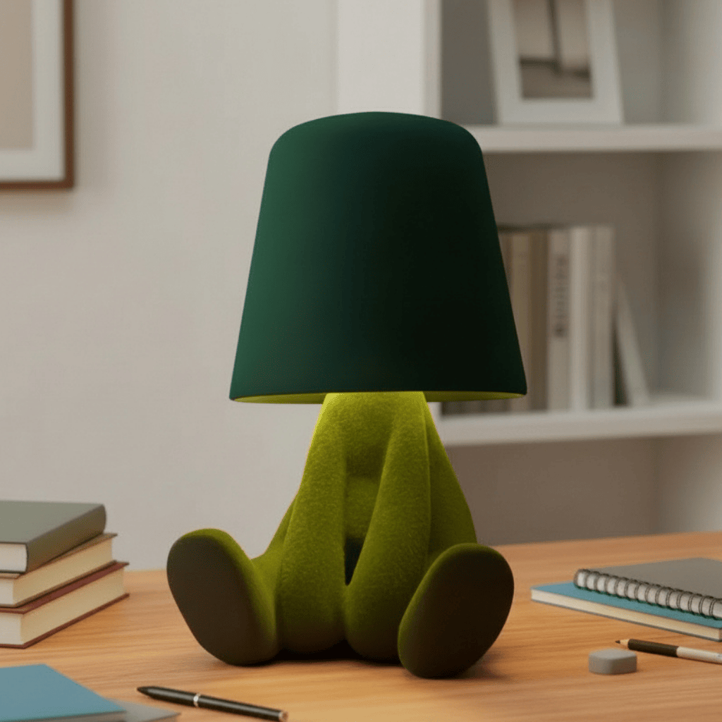 Modern human shape LED lamp providing creative room lighting for contemporary spaces.