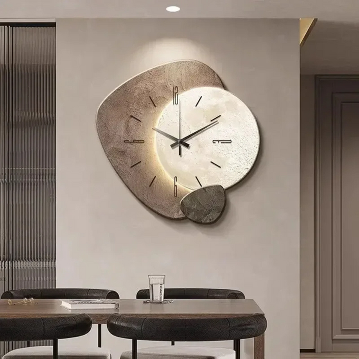 Silent modern LED wall clock, a stylish decorative piece for living room, bedroom, or office decor.