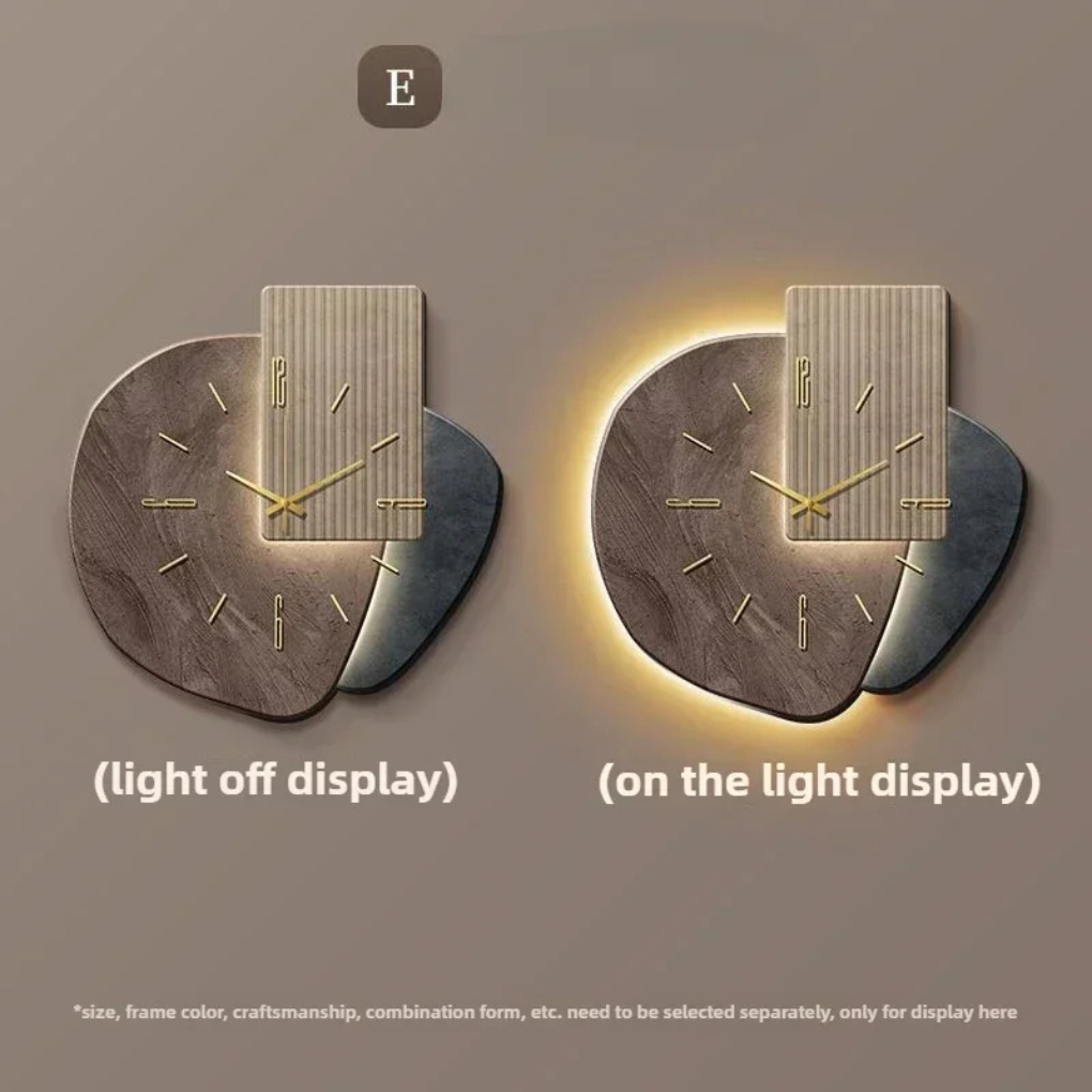 Sleek modern wall clock featuring a dimmable LED light, enhancing any contemporary living space.