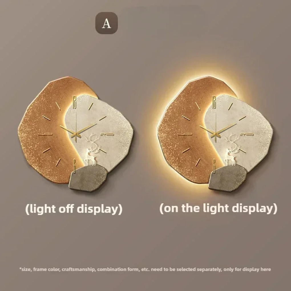 Minimalist contemporary LED wall clock, a functional and decorative piece with silent integrated light.