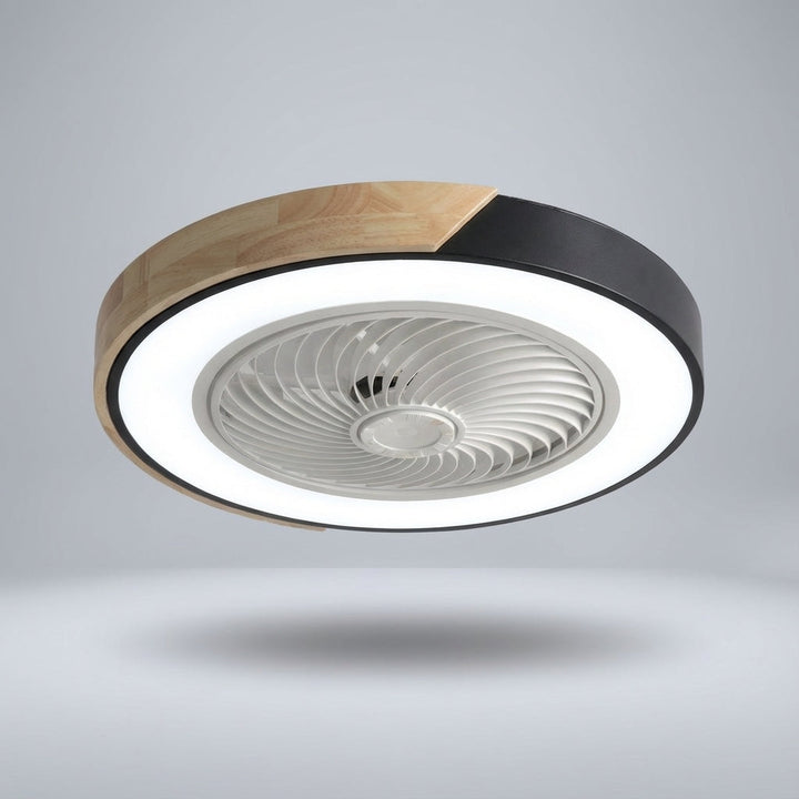 Breezora modern quiet LED ceiling fan light fixture with remote control, enhancing contemporary interiors.