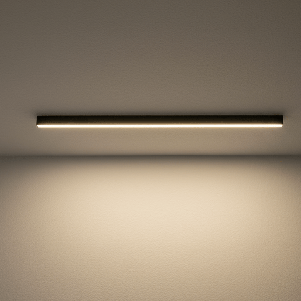 Modern LED flush mount ceiling light, perfect for Scandinavian style homes.
