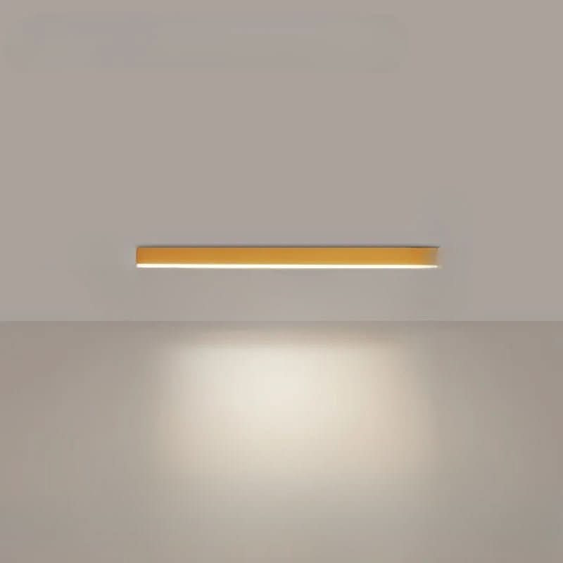 White minimalist LED ceiling light, provides clean, modern illumination.