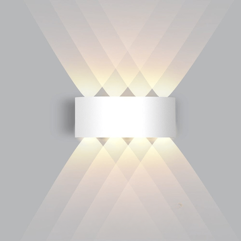 Stylish modern LED wall light, weatherproof and energy-efficient for reliable outdoor illumination.