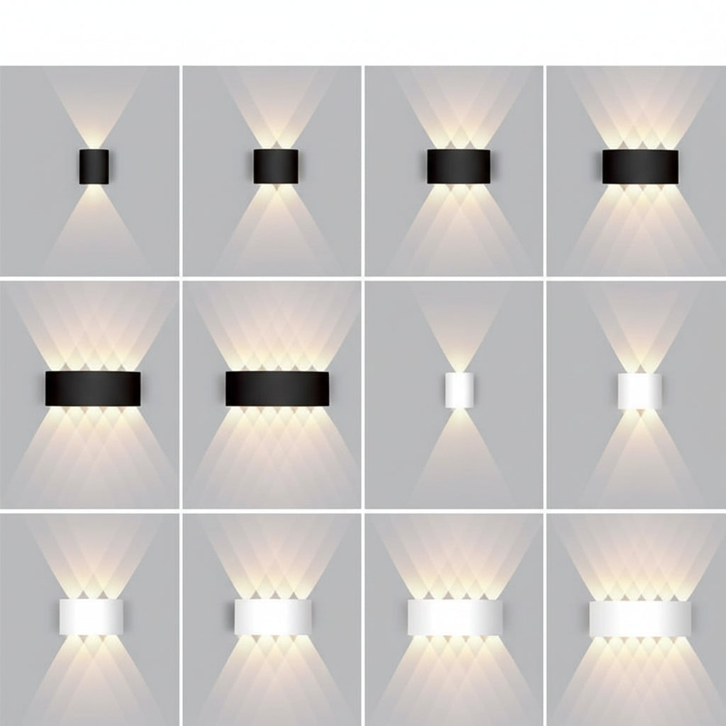 Sleek LED wall light, weatherproof & durable, perfect for modern patio or garden lighting.