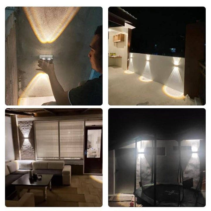 Energy-efficient LED wall light, modern design for outdoor home decor. Bright, durable garden illumination.
