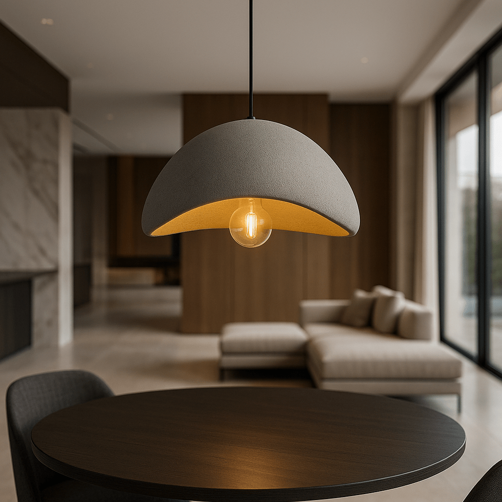 Contemporary adjustable LED pendant light. Modern ceiling fixture for living room, dining room, and home decor.
