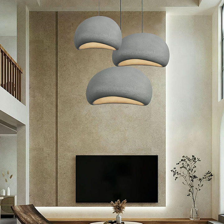 Modern adjustable LED pendant light with E27 bulb. Contemporary dimmable ceiling fixture for living & dining rooms.