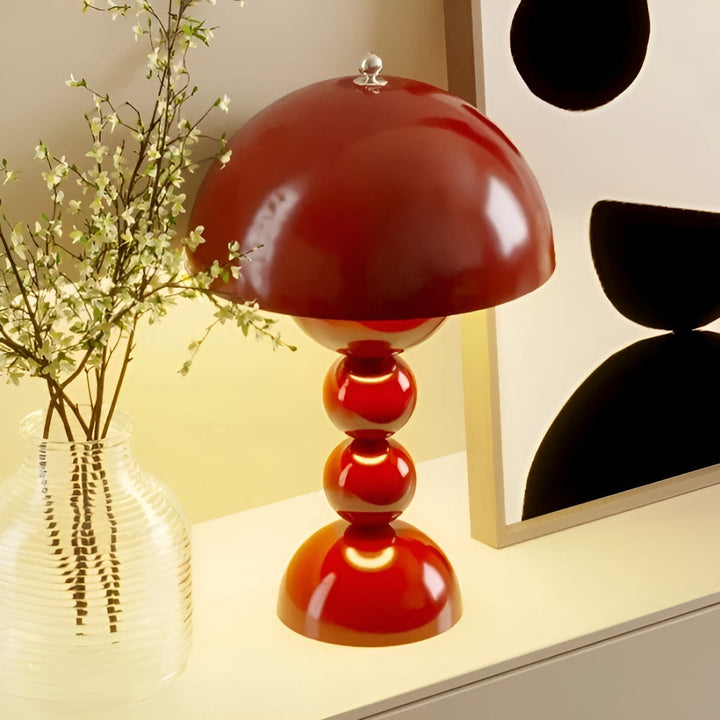 Modern accent lamp, dimmable LED, for a sophisticated living room decor.