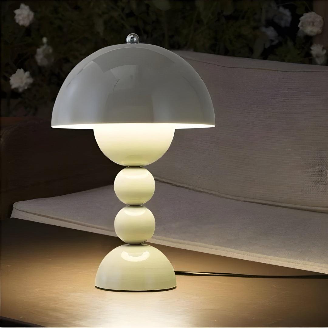 Contemporary LED bedside lamp, dimmable, offering gentle mood lighting.