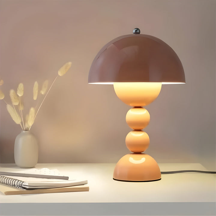 Dimmable LED lamp, modern design, ideal for creating cozy mood lighting.