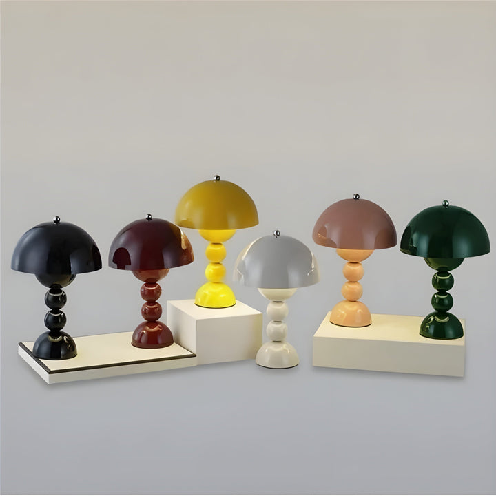 Scandinavian inspired LED table lamp, dimmable, for a stylish home office.
