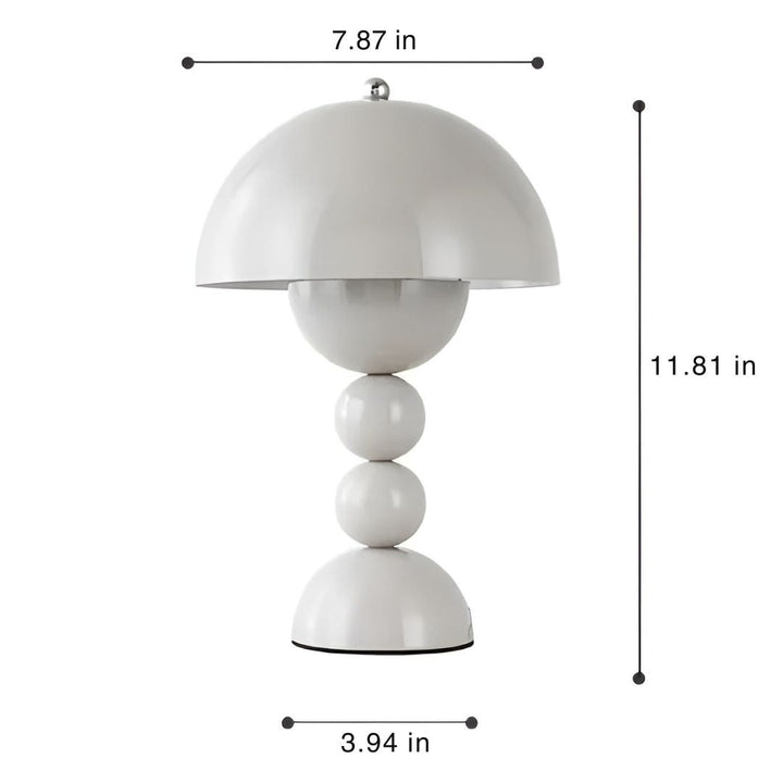Dimmable LED table lamp, modern aesthetic, great for ambient home lighting.