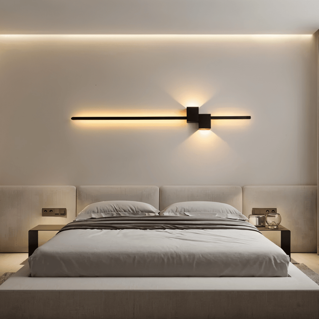 Modern linear LED accent wall light for minimalist home & office ambiance.