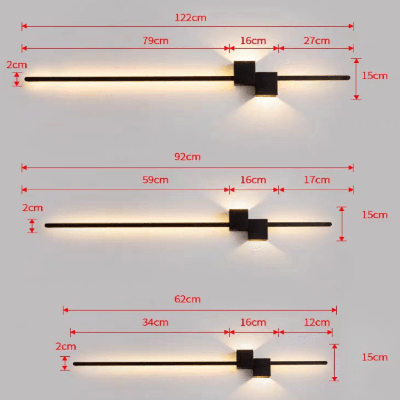 Modern linear LED accent wall light, contemporary & energy-efficient for stylish home decor.