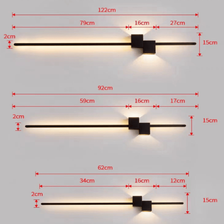 Modern linear LED accent wall light, contemporary & energy-efficient for stylish home decor.