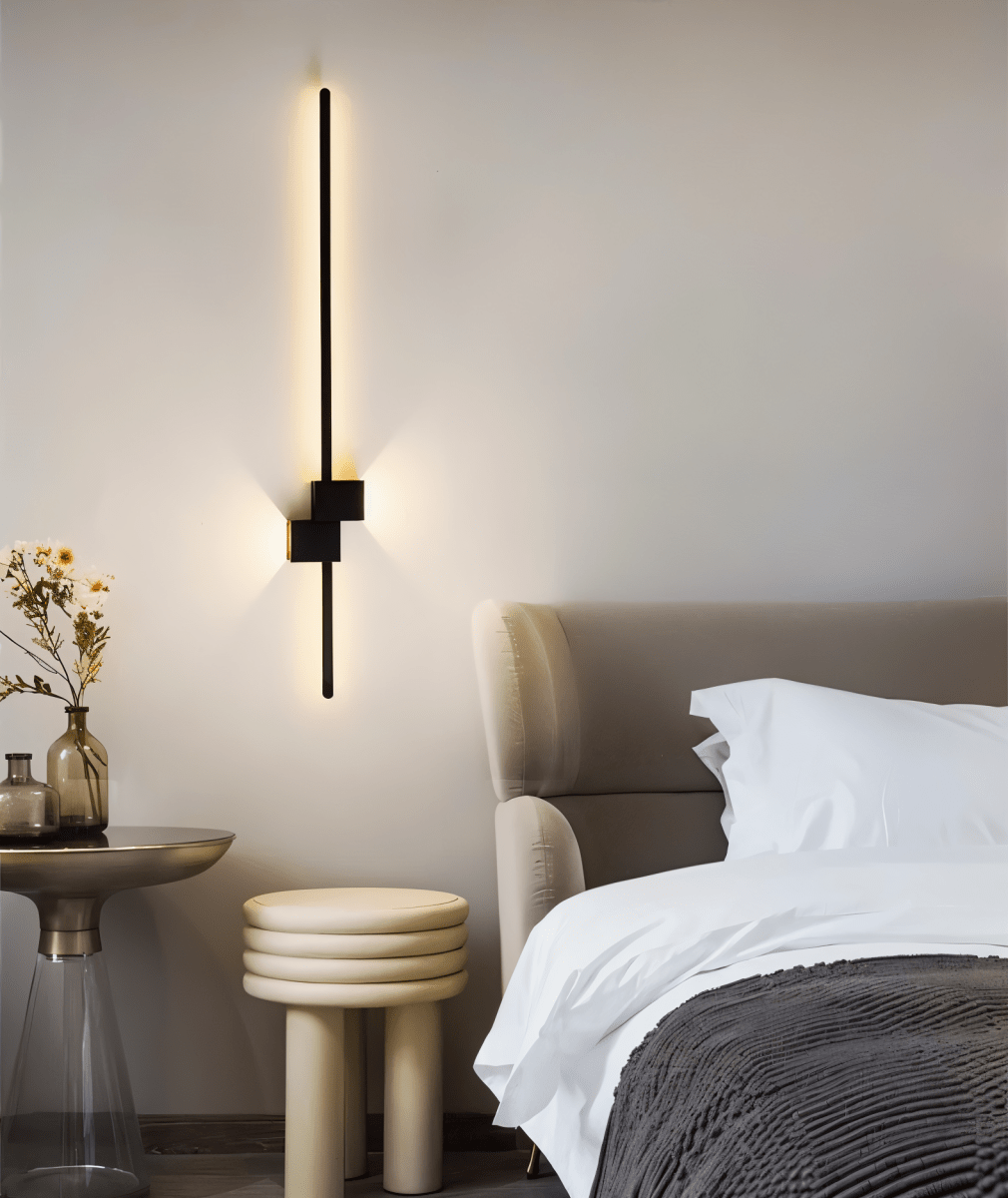 Modern linear LED accent wall light, energy-efficient and wall-mounted for stylish home decor.