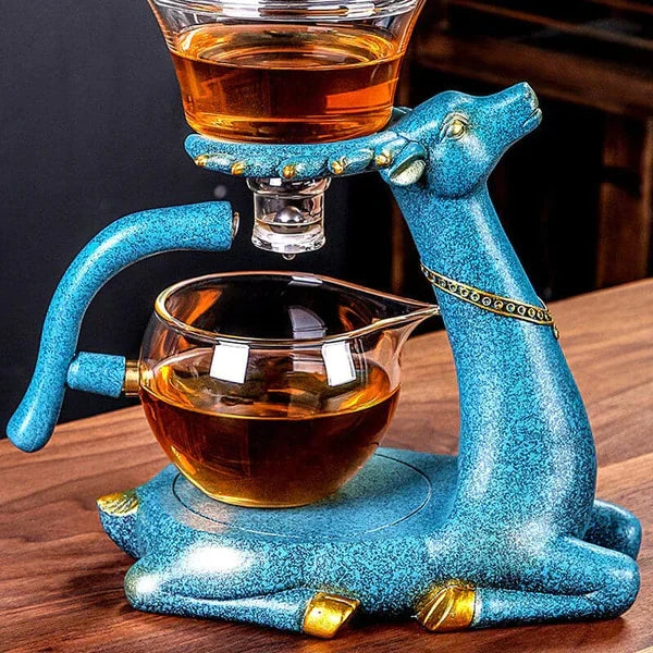 Innovative magnetic glass teapot with infuser for effortless loose leaf tea brewing, a unique kitchenware gift.