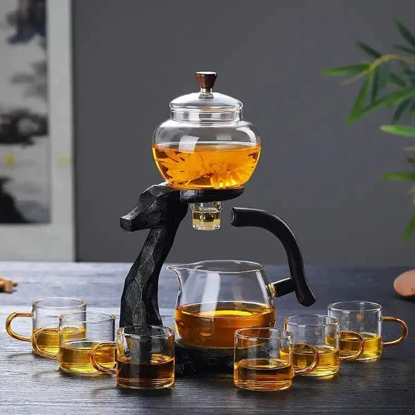 Automatic magnetic tea set for easy loose leaf brewing; a stylish and functional addition to modern home tea rituals.