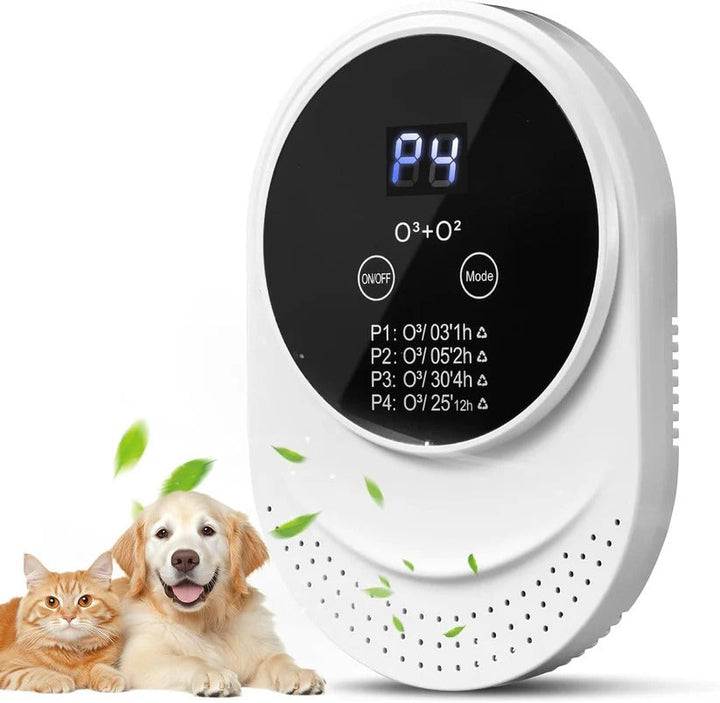 Modern odor control device for home. Programmable cycles keep indoor air fresh & clean.