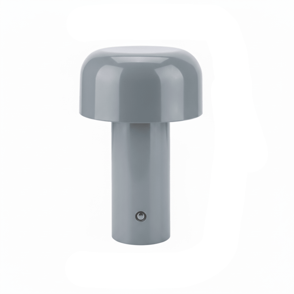 Modern portable USB lamp, featuring rechargeable LED light & touch controls for home or office.