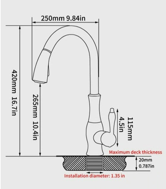 Flexible FlexFlow pull-out kitchen tap, a modern retractable faucet for efficient sink use.
