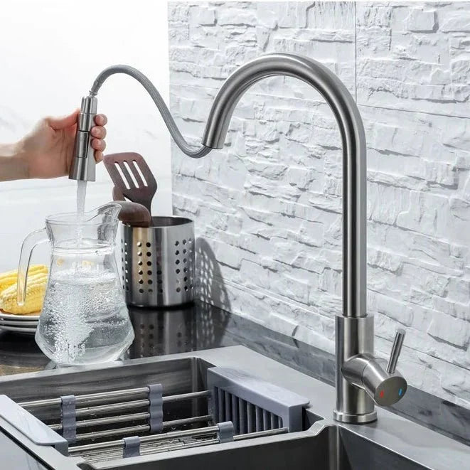 Touchless smart sensor kitchen faucet, a modern upgrade for any kitchen, offering hygienic water flow.
