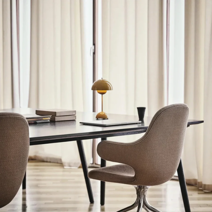 Modern LED touch table lamp, perfect for desk, bedside, or home decor with ambient lighting.