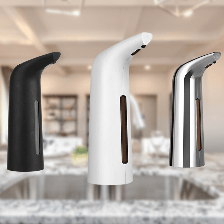 Effortless automatic soap dispenser with drip-free technology for clean, germ-free handwashing in bathrooms.