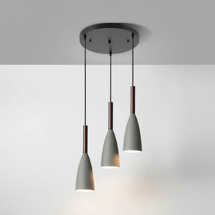 Elegant Scandinavian triple pendant, ideal ceiling light for modern homes.