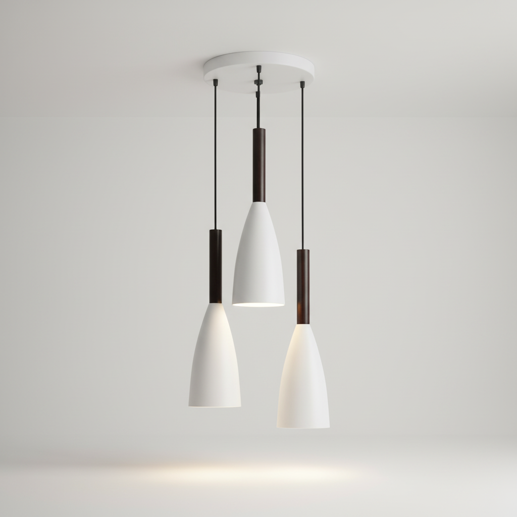Nordic design triple pendant light, a stylish choice for any room.