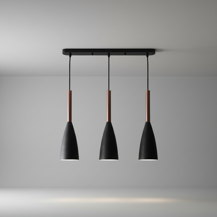 Modern triple pendant light, Scandinavian style for contemporary homes.