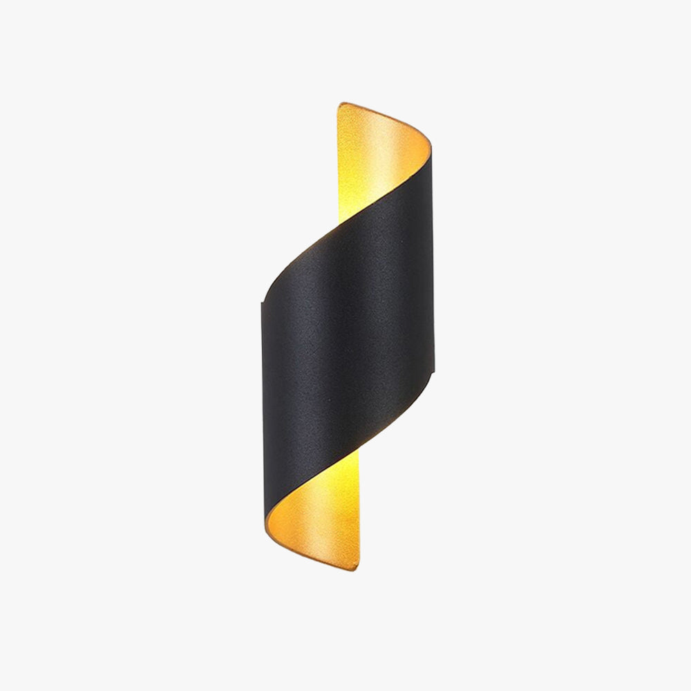 Modern white spiral LED wall sconce, elegant indoor/outdoor decorative lighting.