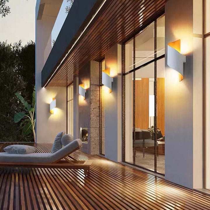 Unique spiral design LED wall light, contemporary sconce for decorative home lighting.