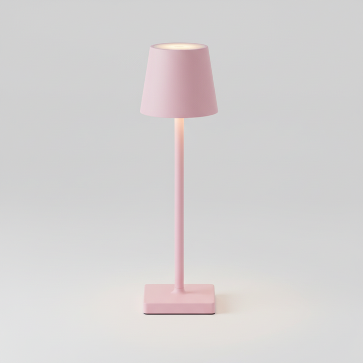 Minimalist modern dimmable LED table lamp, wireless for ultimate portability and convenience.
