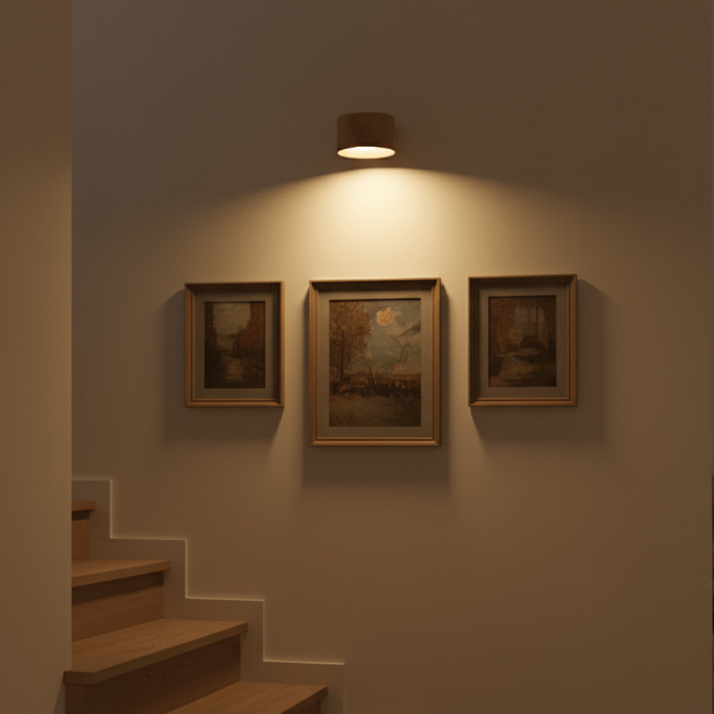 Sleek cordless wall light, rechargeable, offering ambient LED lighting for modern spaces.