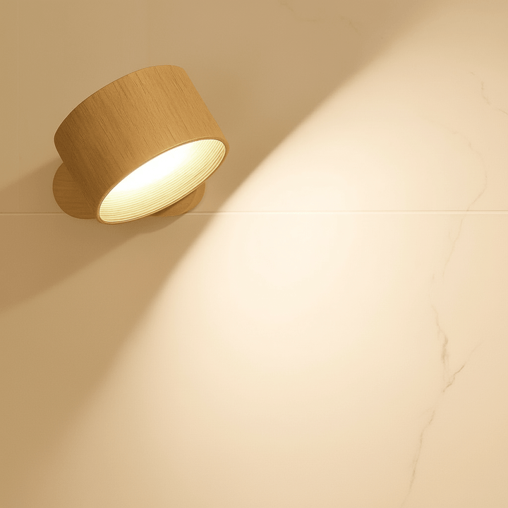 Stylish modern wall lamp, wireless LED with remote, perfect for minimalist home decor.