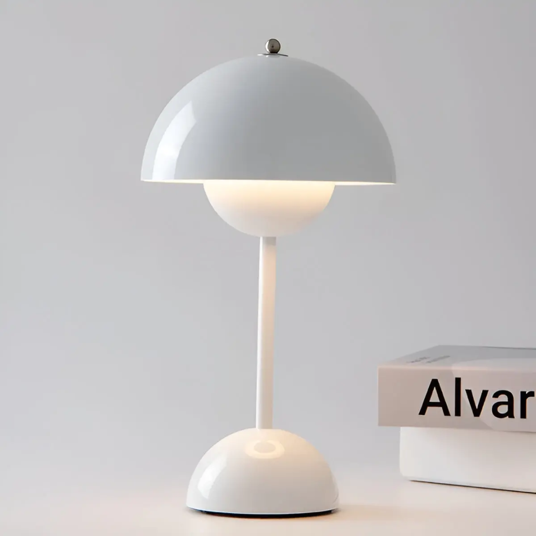 Simple yet elegant wireless table lamp, offering portable modern lighting and home ambiance.