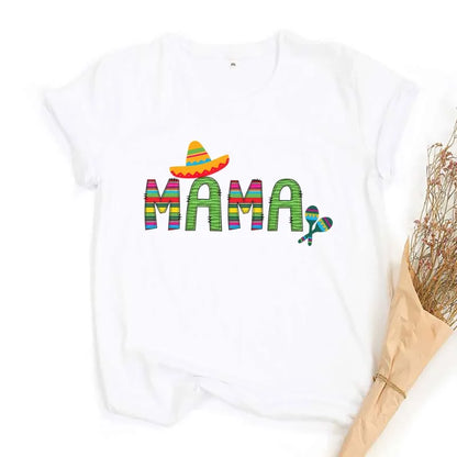 White 'ONE' themed adult t-shirt for mom, matching baby's first birthday romper, celebration wear