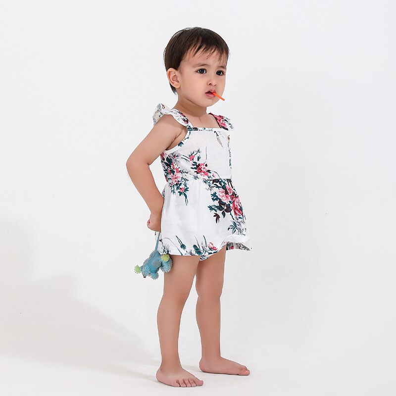 Family matching outfits: comfortable floral print dresses for women and baby girls.