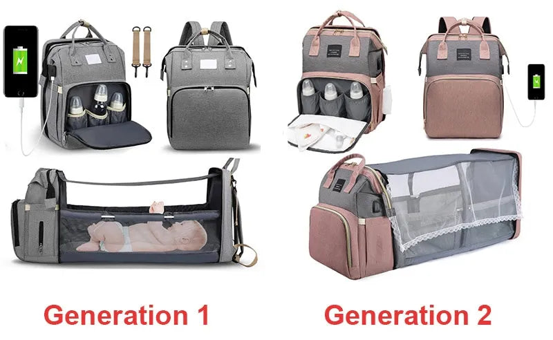 New mom gift: large capacity diaper backpack in durable waterproof nylon material