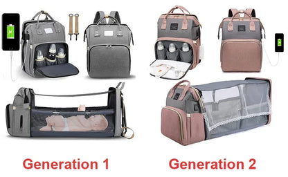 New mom gift: large capacity diaper backpack in durable waterproof nylon material